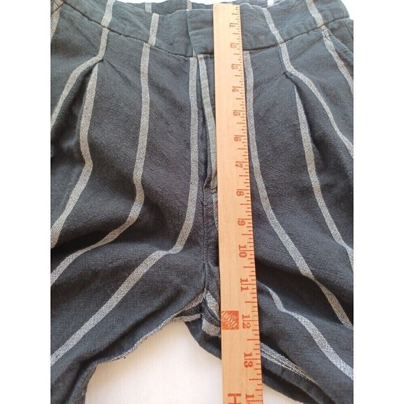 GAP women's wide leg linen blend pant 00 black white stripe coastal work/play - Picture 11 of 12